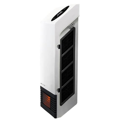 Heat Storm Wave Floor to Wall Infrared Space Heater with Attachable Feet, Remote Control, Built in Thermostat, 500-1000 Watts, 13x4x17 in, With Feet - color: With Feet