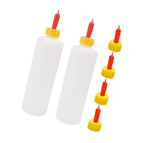 POPETPOP 2sets Small Animal Feeding Bottle Goat Sheep Calf Puppy Milk Feeder Nursing Use