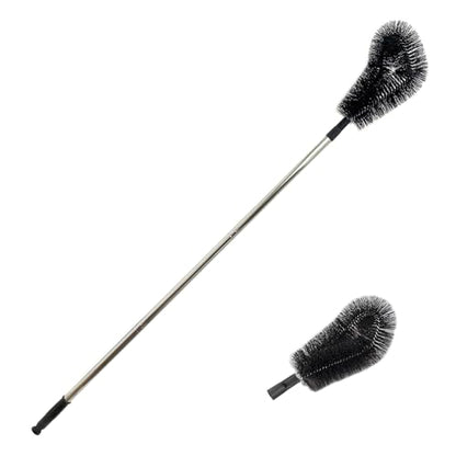 1 pcs 120 cm Huge Tank Brush (Black, with Extra Black Head), Big Brush Head Size (32 cm), Long Handle, with Extendable Stainless Steel Pole, PP Stiff-Bristled, for Large Water Bucket - color: 1 Pcs 120 Cm (Black)+extra Black Head