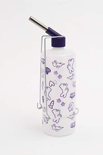 Lixit 32oz Weather Resistant Water Bottles with Heavy Duty Mount for Rabbits and Ferrets (Rabbits) - color: Frosted, size: 32 ounces