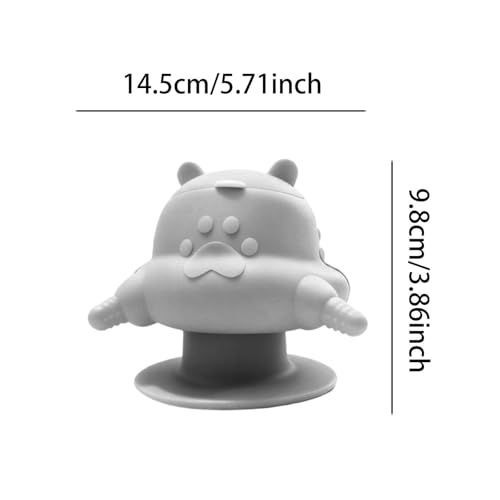 Puppy Feeder with Four Feeding Station Silicone Nursing Bottle Bowl Dispenser Soft Texture Device Suitable for Multiple Pets Breeders Home, Gray - color: Gray