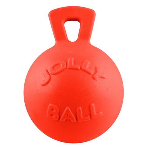 Jolly Pets Tug-n-Toss - Heavy Duty Chew Ball w/ Handle (Orange, 8") - color: Orange, size: Large (8 in)