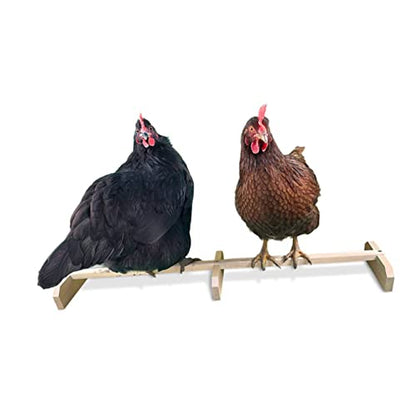 Wooden Bird Perch Stand Natural Roosting Bar for Hens Parrots Medium Birds and Fun Extra Perch for Chicken Coop and Play