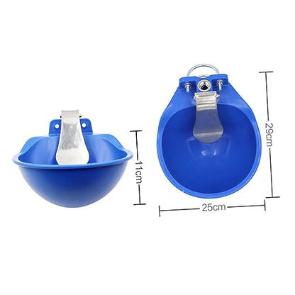 POPETPOP Farm Grade Plastic Water Bowl Large Drinking Basin for Cattle Horse Goat Sheep Stable Water Level