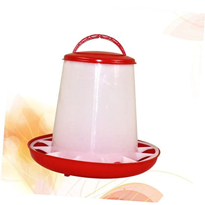 Chicken Feeder No Waste Feeder Cover Automatic Chicken Feeding Bowl for Hens 1pc