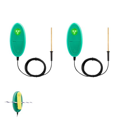 2 Pack Detects Electric Fence Energizer Pulse Flash Signal LED Light | Tester Indicator for pulsed energizers | Alert Device That Clips to Wire or Tape Fences - style: 2 Pack