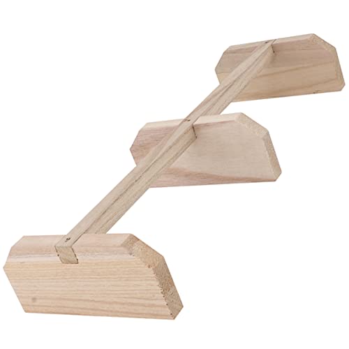 Mipcase Wooden Chicken Perch Stand Toy for Hens Roosting Bar for Chickens Sturdy Bird Stand Accessory for Pets for Parrots and Small Birds