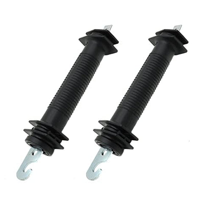 2 Pcs Electric Fence Plastic Heavy Duty Gate Handle Insulators with Spring(Black)