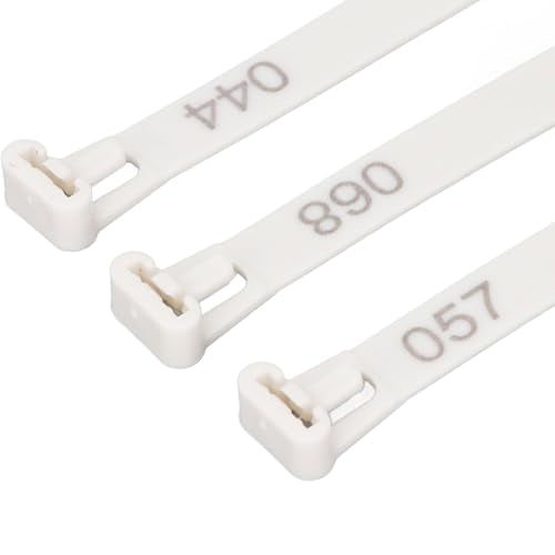 Rengue Numbered Chicken Leg Bands, Easy Apply Poultry Identification Rings, 100 Pieces for Ducks, Chicks, Geese, and Pigeons Numbered Chicken Leg Bands, PP Material, Nan Gardening (White) - color: White