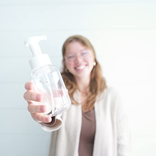 Plastic Clear 10oz Foam Soap Spray Bottle: 12 pack - Empty Spray Bottles - Clear Refillable Container for Water, Essential Oils, Hair, Adjustable Head Sprayer and Stream - size: 10 oz 12 PACK