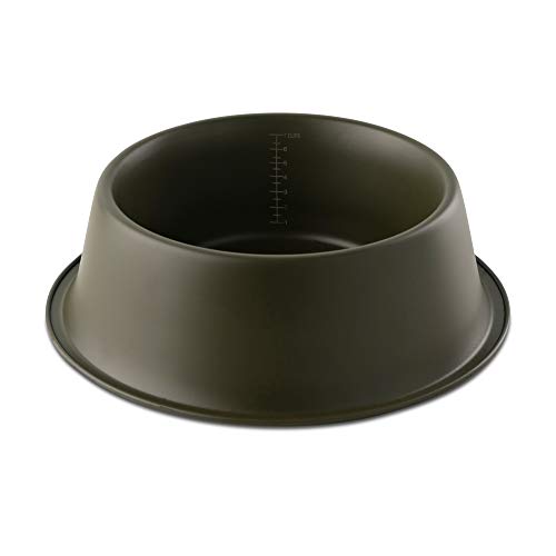 Flourish Stainless-Steel Dog Bowls | Extra Thick, Durable Pet Bowl | Non-Slip Silicone Base, Easy to Measure, Pet Bowls for Kibble & Water | for All Kind of Dogs & Cats (Army Green-64 Ounces) Medium - color: Army Green, size: Medium (64 oz)