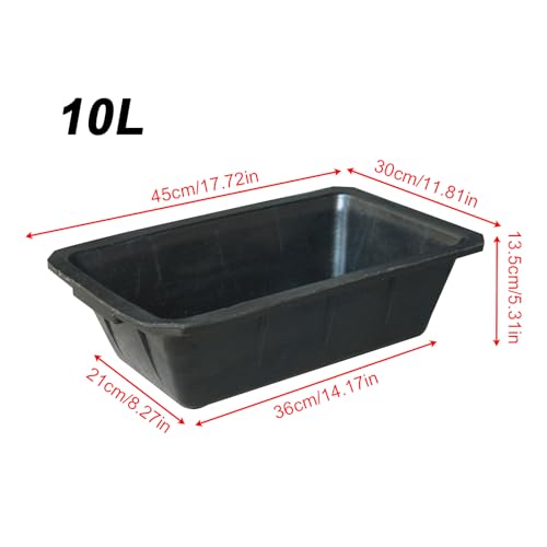 Horse Feed Bucket – Large 10L Rubber Pan Construction, Reliable Water Bowl Craft, Versatile Livestock Feeding Vessel, Strong Farm Supply Container | Poultry Cattle Deer Goat Support Tool Outdoor
