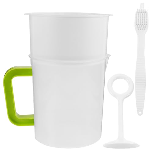Reusable Soy Milk Strainer Set 1.5l with Ultra-fine Mesh Filter and Brush Kitchen Food Strainer for Juice Yogurt and Nut Milk Sturdy Mesh Filter for Home Cooking