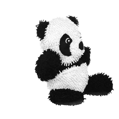 MIGHTY- Microfiber Ball Panda – Made with Squeaker Balls and Minimal Stuffing. Strong & Tough. Interactive Play Dog Toy. Machine Washable & Floats. | Multiple Layers & Reinforced Seams , Washable and Floats , Mighty® Construction - color: Black White Pand