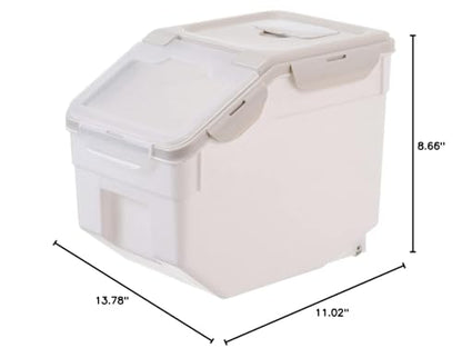 TOYANDONA Bird Food Storage Container Airtight Grain Storage Barrel Sealed Buckle Elegant and Functional