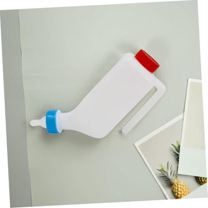 VICASKY Pig Nursing Bottle for Small Animals 1pcs Plastic Milk Feeder Detachable Nipple for Calves Lambs and Goats