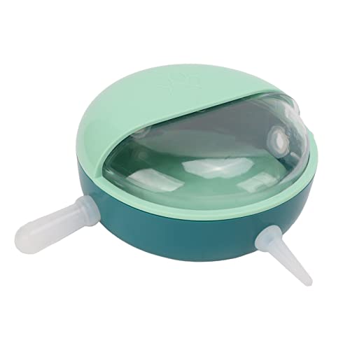 Pet Nipple Feeder with 5 Silicone Nipples, Small Pet Milk Bowl for Rabbits Puppy Kitten, Food Grade Simulated Nursing Bowl with Protective Cover, Easy to Use Feeding Device for SMA