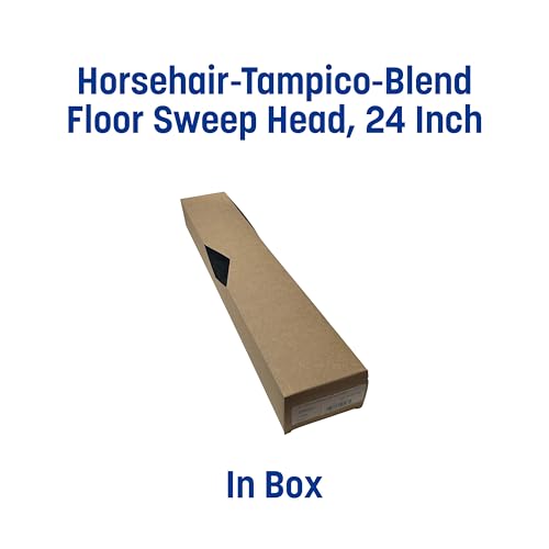 SPARTA Flo-Pac Horsehair-Blend Blend Sweep, Floor Sweep for Cleaning, 24 Inches, Black - style: Modern