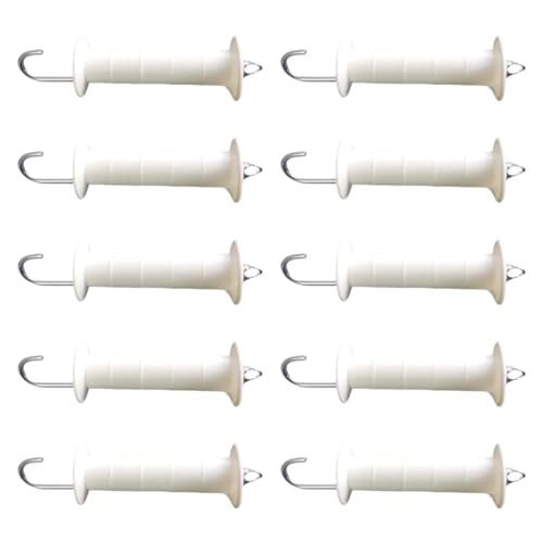 8pcs Sturdy Electric Fence Gate Handles Spring Replacement Easy to Install Insulated Accessories for Outdoor Metal