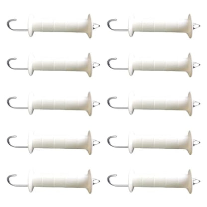 8pcs Sturdy Electric Fence Gate Handles Spring Replacement Easy to Install Insulated Accessories for Outdoor Metal