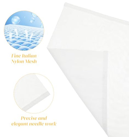 6 Pack Nut Milk Bag, 12 x 8 Inch Reusable Mesh Strainer for Juicing Nut Milk, Cheese, Tofu, Tea (Fine Mesh, Washable)