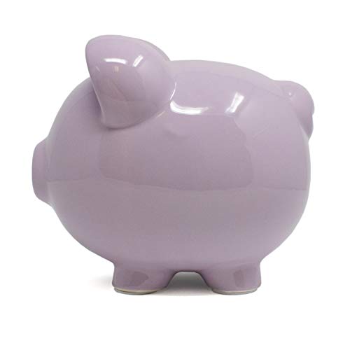 Child to Cherish Ceramic Piggy Bank, Purple - color: Purple