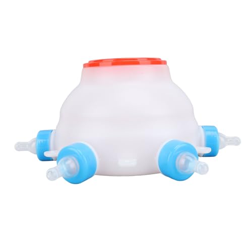 Lamb Feeding Bucket, 6 Pacifiers Small Animal Milk Feeder, 2.5L Lamb Drink Nipples, Piglets Feeder, Livestock Teat Milk Feeding Tool Raising Equipment
