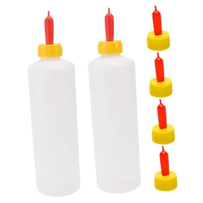 LIOOBO 2sets Lamb and Calf Nursing Bottles Versatile Small Animal Milk Feeders for Farm Use Easy to Clean and Transport Includes Replaceable Nipples Each