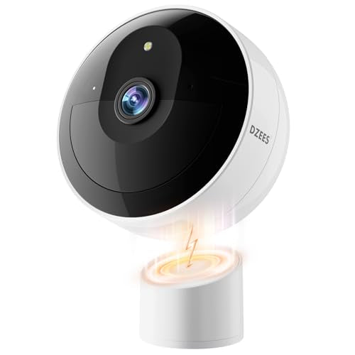 Dzees Magnetic Security Cameras Wireless Outdoor,2K AI Cameras for Home Security, Battery Powered, 1Min Install, 2-Way Audio,IR Color Night Vision, Cloud & SD Card Storage, Outside Indoor Surveillance
