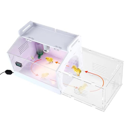Iarge-Scale Chick brooder Box Quail Cage Egg Incubator Chick Starter Kit Chicken Brooder 20-35