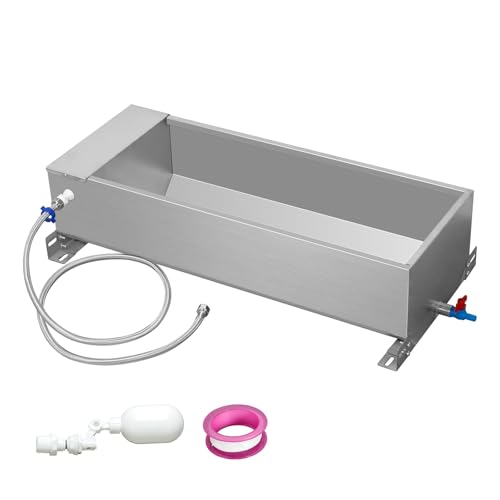 Automatic Livestock Water Trough Large Capacity Self Filling Dog Waterer Tank Animal Drinking Water Bowl with Float Valve Metal Water Trough for Livestock Dog Horse Goat Pets Pig Cow Deer