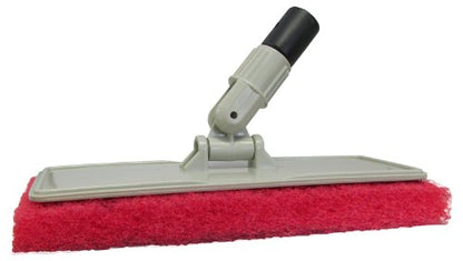STAR BRITE Large Scrub Pad with Flexible Head Scrubber - Medium Texture (Red) - Attach to Extension Handle for an Extra 3’-10’ of Reach (040124) - color: Flex Head Scrubber W/Red Pad