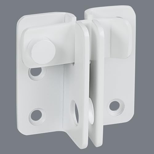 Alise Flip Latch,Gate Latches Slide Bolt Latch Safety Door Lock Catch for Barn Cabinet Pet Cage Wood Fence Bathroom Garage Window,SUS304 Stainless Steel Gate Hardware Locks,White Finish MS5009-W - color: White, size: Large Size (SUS304 SS)