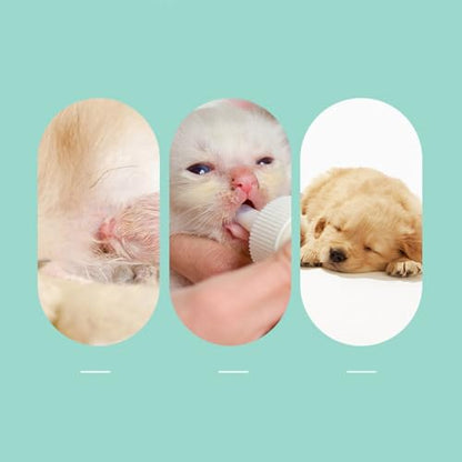 Pet Milk Dispenser Dog Cats Feeding Bowl for Small Animal Whelping 4 Nipples Dog Feeding Bowls for Small Dog - color: Green
