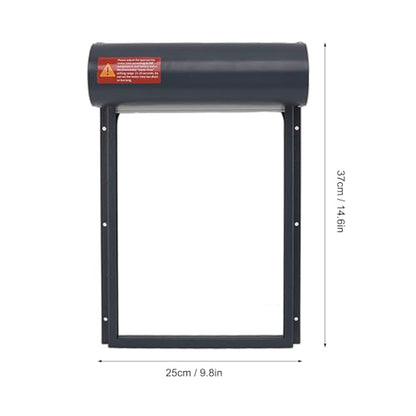 Chicken Doors Grey Solar Powered Time Control Programmable Automatic Chicken Coop Door with LED Display Controller for Farm Poultry Protection Iron Material 37x25cm