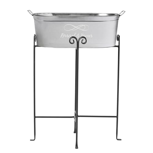 Let's Make Memories Personalized Beverage Tub - Custom Beverage Tub - Entertaining Must-Have - Galvanized Drink Tub - 5.5 Gallons - With Stand - Infinity Sign + Custom Message - color: Infinity Sign, size: With Stand