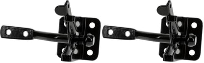 National Hardware Automatic Gate Latch, Black, 4 in Strike, Model N184-861, for Outswing Gates Doors Animal Pens (Pack of 2) - size: 1 Count (Pack of 2)