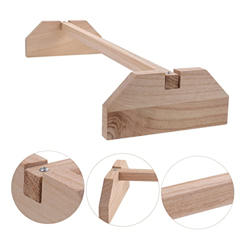 Happyyami Wooden Chick Perch Stand for Chickens and Birds Durable Natural Wood Roosting Bar Comfortable Perch for Brooder Coop and Farm Use