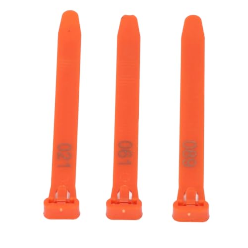 Keenso Chicken Leg Bands 1-100 Numbered Labels for Easy Breed Classification and Noise Reduction Pack of 100 (Orange) - color: Orange