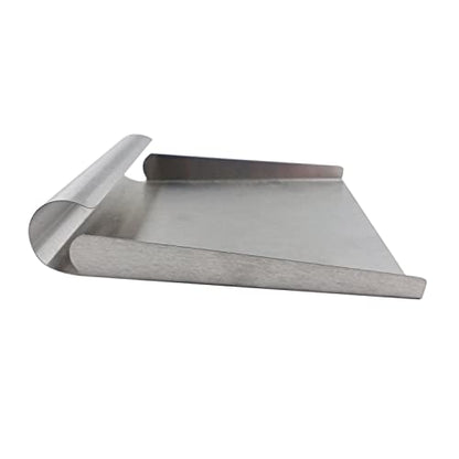 Stainless Steel Scooper for Food, Large One-Piece Cast Square Food Scoop with Sides, 5.9 Inch Metal Ice Scooper, Cutting-board Scraper, Flour Utility Scoop with Multi-Purpose Use, Silver