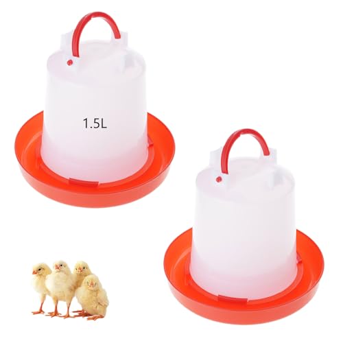 Spill Feed Set Poultry Trough Waterer for Small Scale Livestock Care Treat Feeding Tool Backyard Chicken Supplies Chicken Accessories Poultry Feeding - color: Style1