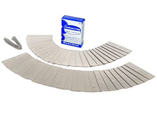 Double Sided Write On Metal Labels for Outdoor, Gardening, and High Durability Applications; Garden Marker; Plant Marker; Aluminum Plant Tags with 6 Inch Wires (Pack of 50)