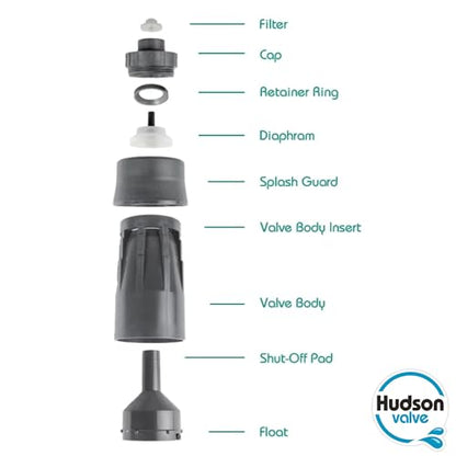 Hudson Valve 1/2" Self-Contained Automatic Water Float Valve VSG | Use for Pond Auto Fill, Livestock Tanks, Fountains, Troughs, Swimming Pools and More | Water Tank Float Valve