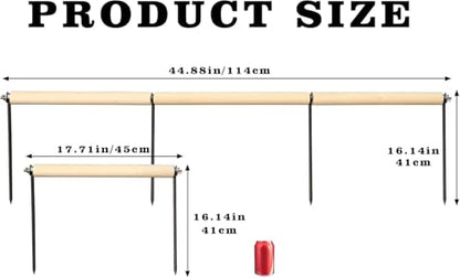 Extra Long Chicken Perch Toys, Wooden Chick Perch Stand with Metal Ground Plug, Outdoor Birds Training Platform, Chicken Coop Accessories, Suitable for Poultry Rooster Chicks Large Bird Chicks Parrot - size: 44.9 Inch Long