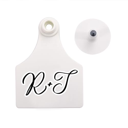 BYFDIY Custom Ear Tags for Cattle TPU Personalized Text or Photo Cow Ear Tags for Sheep Calf Hog Goats Livestock Animal Identification Ear Tags 6 Colors