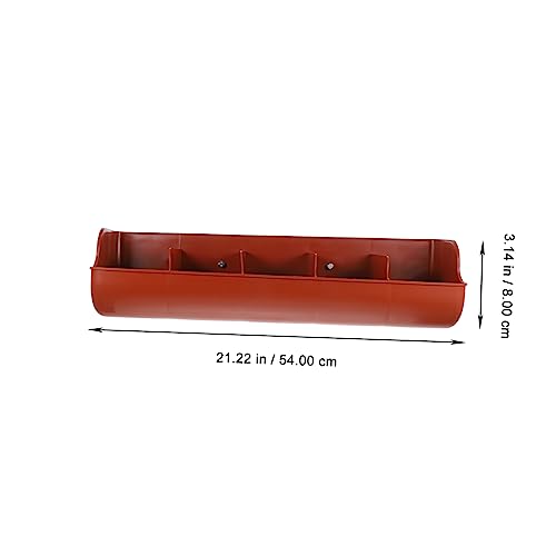 Kisangel Compartment Plastic Pig Feeding Trough Hanging Wall Feeder Pet Farm Supply