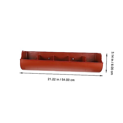 Kisangel Compartment Plastic Pig Feeding Trough Hanging Wall Feeder Pet Farm Supply