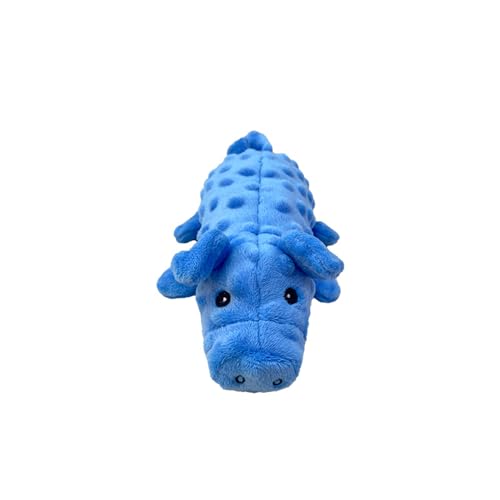 Squeaky Dog Toys Plush Dog Toy with Crinkle Paper Stuffed Durable Dog Chew Toys for Small Middle and Large Dogs Pig Blue - color: Pig Blue