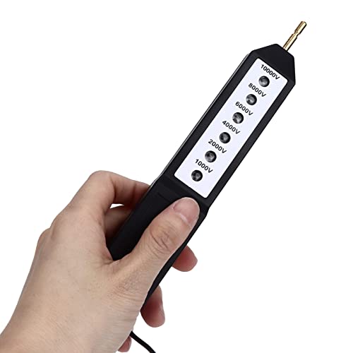 Electric Fence Tester, 10KV Digital Fence Fault Voltage Meter with 6pcs Light, Portable Electric Fence Testing Tool for Farm