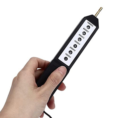 Electric Fence Tester, 10KV Digital Fence Fault Voltage Meter with 6pcs Light, Portable Electric Fence Testing Tool for Farm